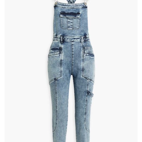 Overalls Denim Belt loops Partially elasticated waist