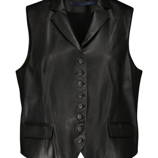 Leather vest Lining 100% silk, fully lined