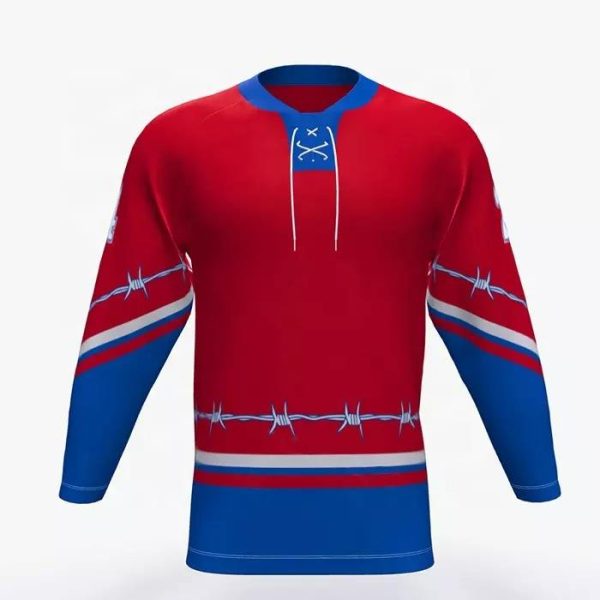 Top Quality Sportswear Ice Hockey Jersey Customize Logo Children Size Adult Size Polyester Ice Hockey Jersey