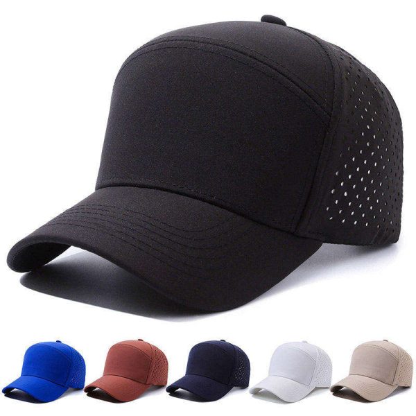High Quality Custom 7 Panel Mens Trucker Cap Custom Logo Outdoor Wholesale Laser Perforated Trucker Hat
