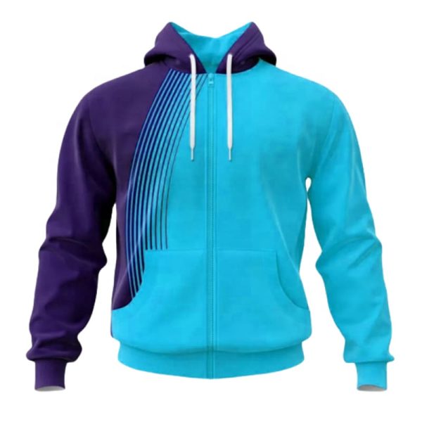 High Quality Custom Sublimation Zipper up Men's Hoodie Jacket with Hood