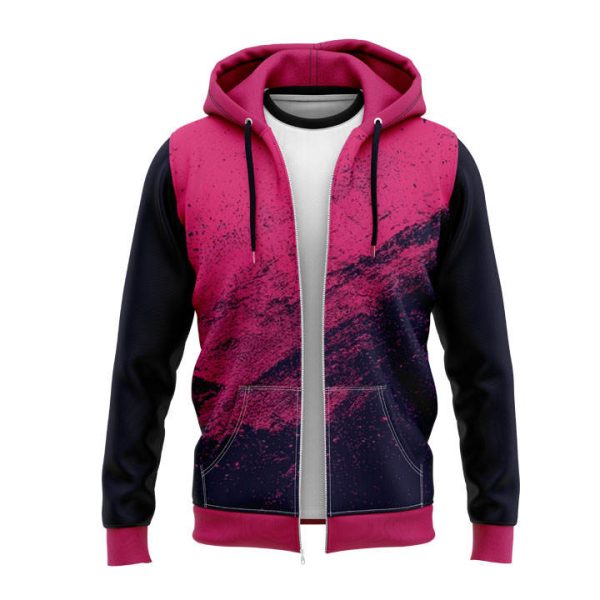 Streetwear Style Sublimation Hoodie Zip Up Lightweight Polyester Breathable Material Custom made Print OEM Production