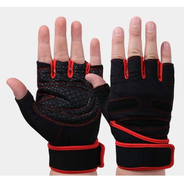 Half Finger Weightlifting Gloves for Gym, Power Lifting, Workout, Weightlifting, Cross fit, Fitness, Sports for Men and Women(Black)