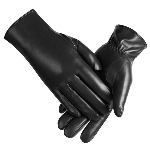 Winter Gloves Women PU Leather Touchscreen Gloves Windproof Water-resistant Gloves for Women